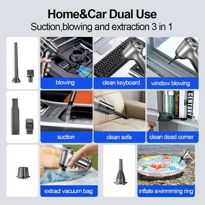 Powerful Cordless Car Vacuum Cleaner