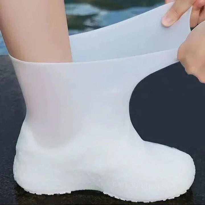 Reusable Non-slip Rain Boots Waterproof Shoes Covers Rubber Rain Boot Covers for Outdoor Use Gear Household Merchandises Home